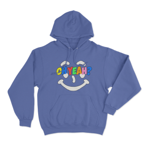Steve Lacy Oh Yeah Colorful Smiley Unisex Hoodie Blue