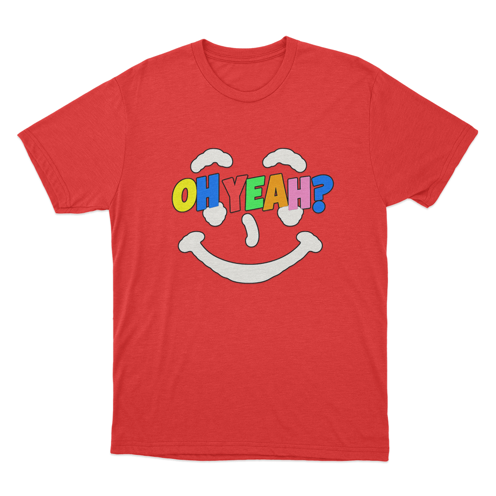Steve Lacy Oh Yeah Colorful Smiley Unisex T Shirt Red Steve Lacy Oh Yeah Colorful Smiley Unisex T Shirt Red