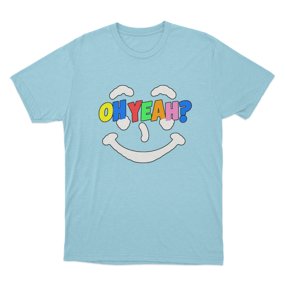 Steve Lacy Oh Yeah Colorful Smiley Unisex T Shirt Sky Blue Steve Lacy Oh Yeah Colorful Smiley Unisex T Shirt Sky Blue