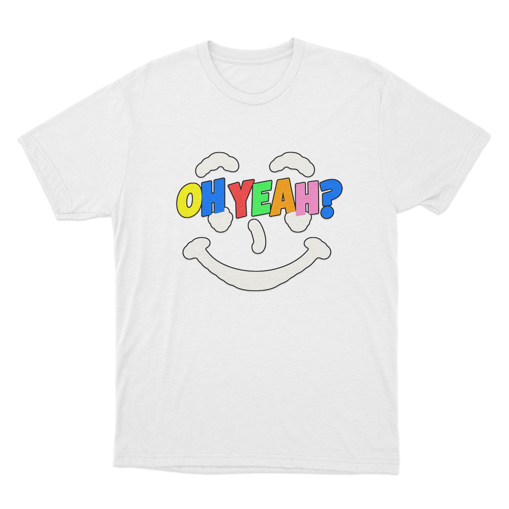 Steve Lacy Oh Yeah Colorful Smiley Unisex T Shirt White Steve Lacy Oh Yeah Colorful Smiley Unisex T Shirt White