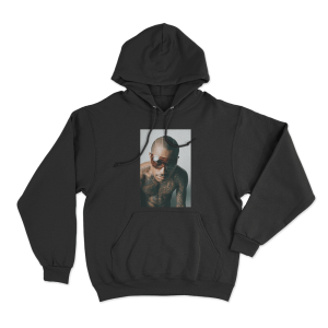 Steve Lacy Portrait Unisex Hoodie Black