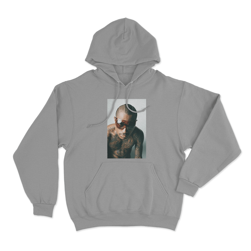 Steve Lacy Portrait Unisex Hoodie Grey Steve Lacy Portrait Unisex Hoodie Grey