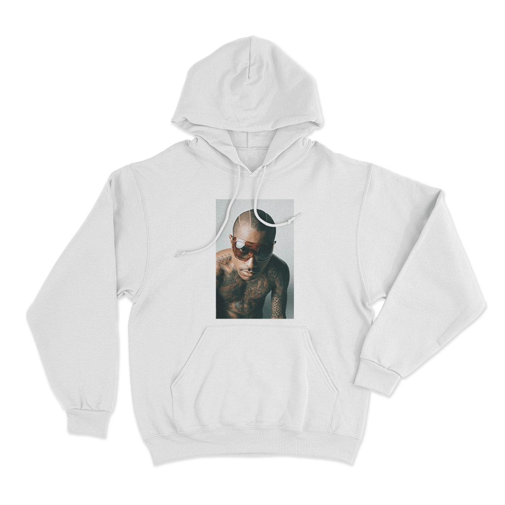Steve Lacy Portrait Unisex Hoodie White Steve Lacy Portrait Unisex Hoodie White