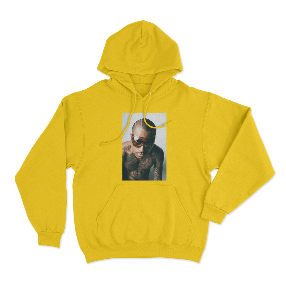 Steve Lacy Portrait Unisex Hoodie Yellow Steve Lacy Portrait Unisex Hoodie Yellow