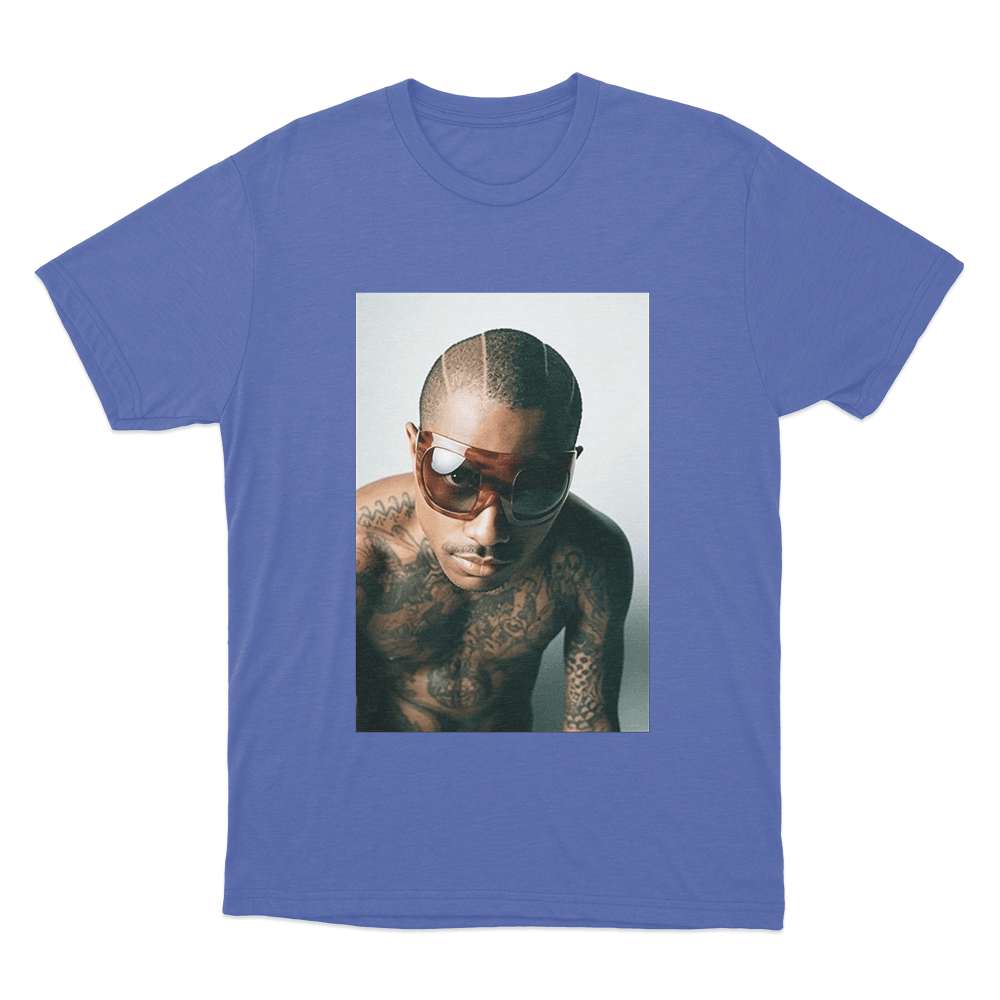 Steve Lacy Portrait Unisex T Shirt Blue Steve Lacy Portrait Unisex T Shirt Blue
